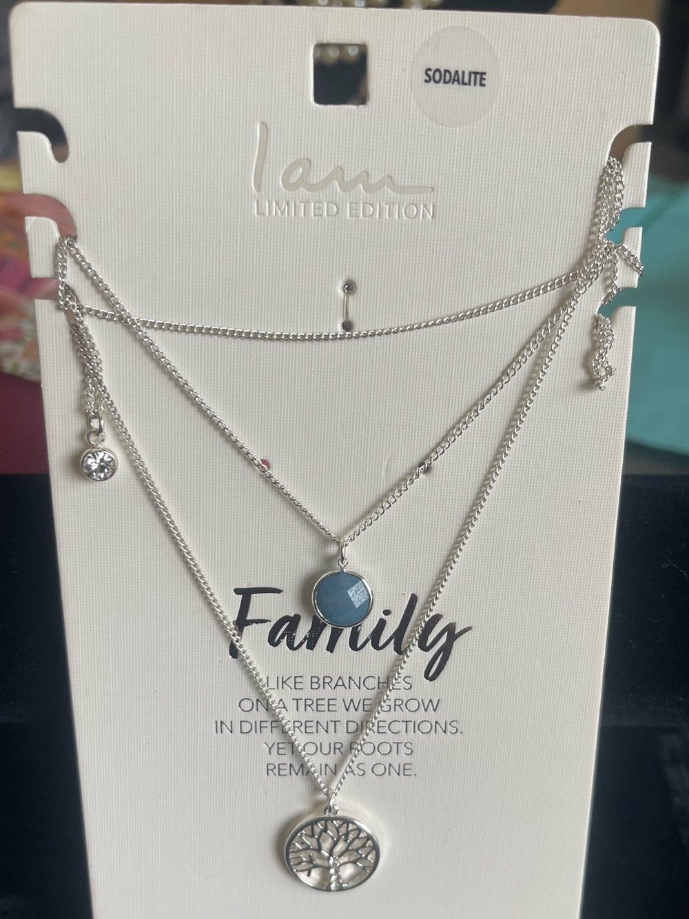 I AM Limited Edition Blue Sodalite & Silver Layered Necklace